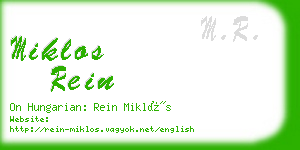 miklos rein business card